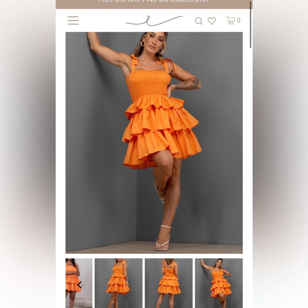 NAT By Egreis Faye Orange Dress